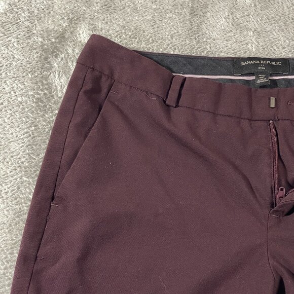 Banana Republic Ryan Women's Straight Chino Pants Red Dark Wash Pants 6P Classic - Picture 3 of 14